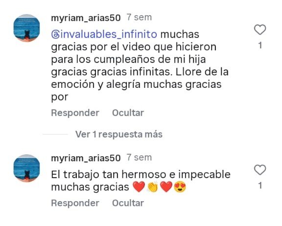 Testimonio cliente satisfecho 2 - Videos Invaluables